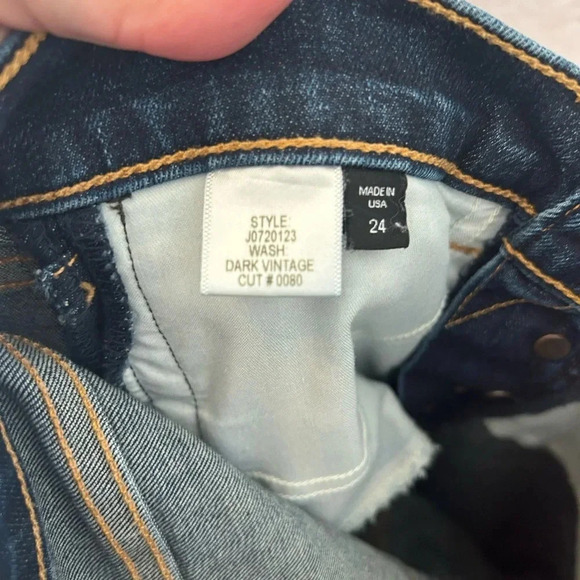 Veronica Beard Carolyn Tuxedo Stripe Baby Boot Crop Jeans 24 - Picture 5 of 6